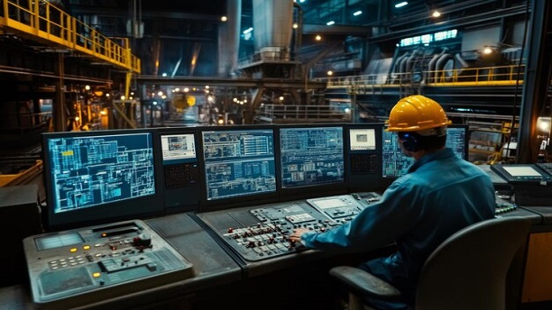 customized control desk for manufacturing floor